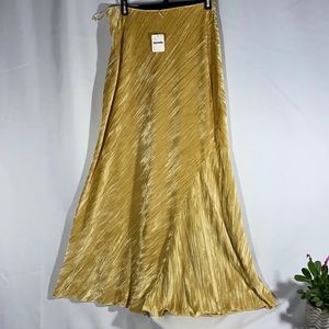 Free People Gold Maxi Skirt